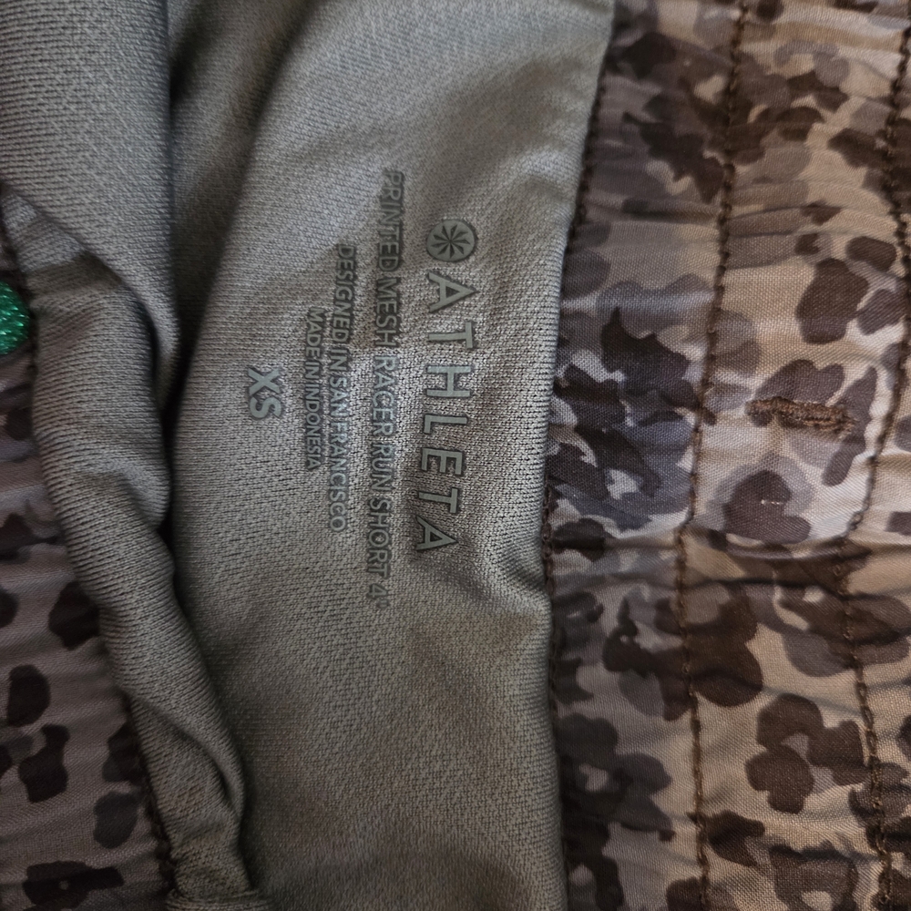 Athleta  Patterned Racer Shorts - Picture 2 of 2